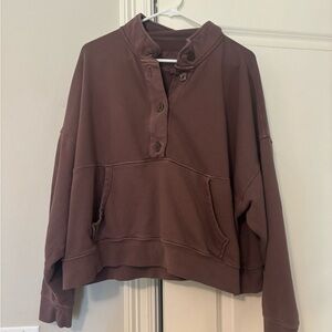 Aerie Brown Pull-over Sweatshirt